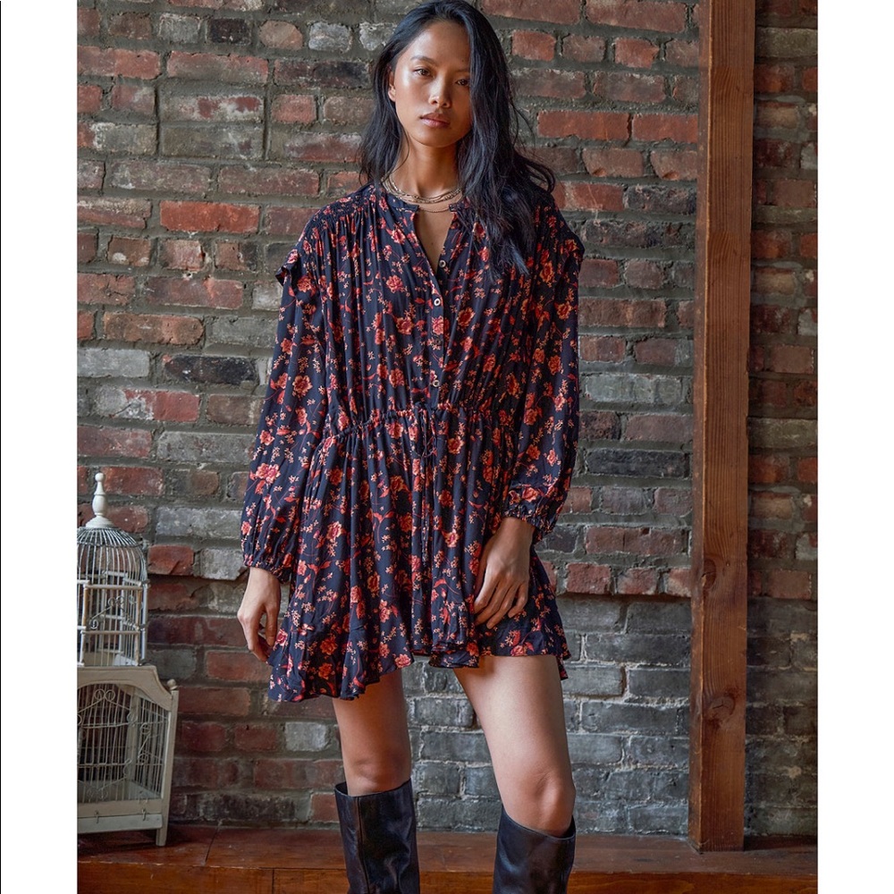 NWT Free People Flower Fields Mini Dress
